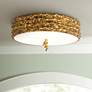 1_Lucas McKearn Trellis 16" Wide Antique Gold Leaf Ceiling Light