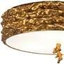 3_Lucas McKearn Trellis 16" Wide Antique Gold Leaf Ceiling Light more views