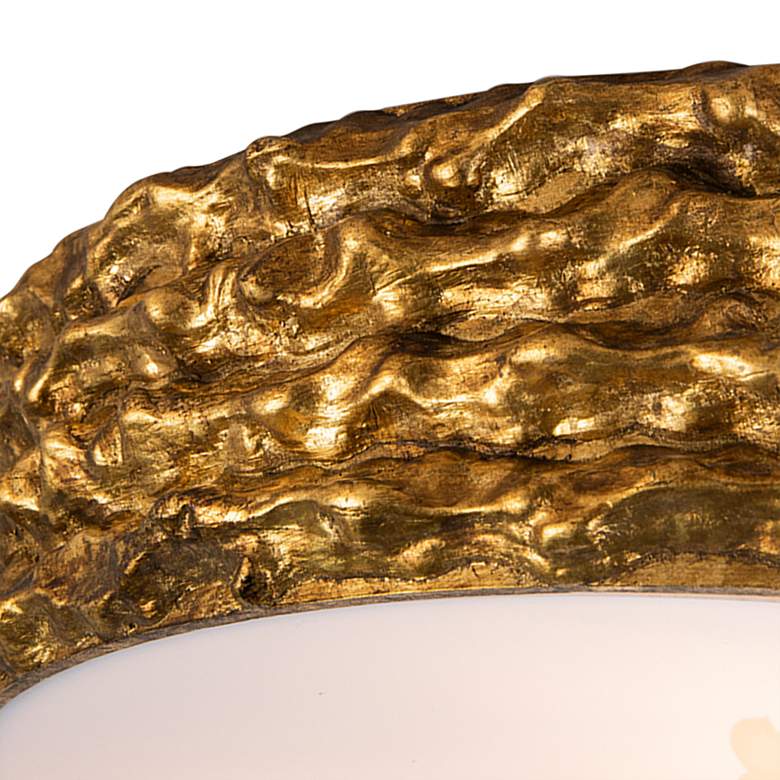 Image 4 Lucas McKearn Trellis 16" Wide Antique Gold Leaf Ceiling Light more views