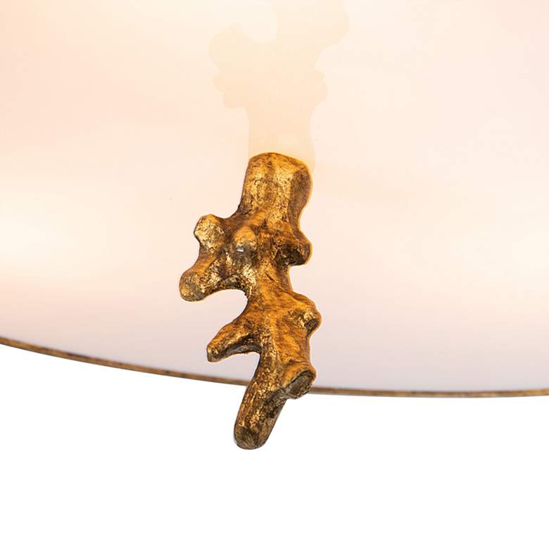 Image 5 Lucas McKearn Trellis 16" Wide Antique Gold Leaf Ceiling Light more views