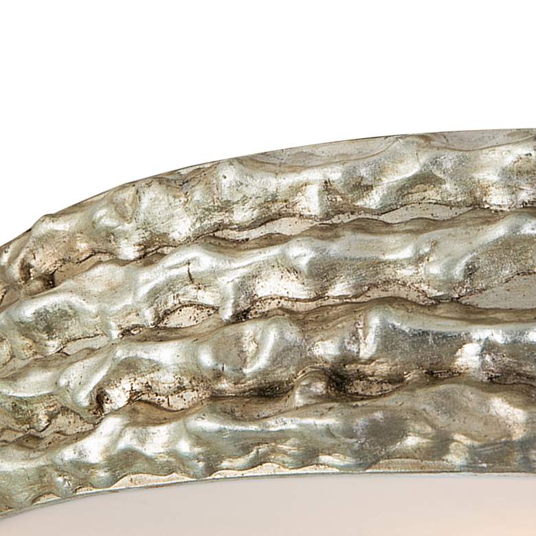 Image 4 Lucas McKearn Trellis 20" Antique Silver Leaf Flushmount Ceiling Light more views
