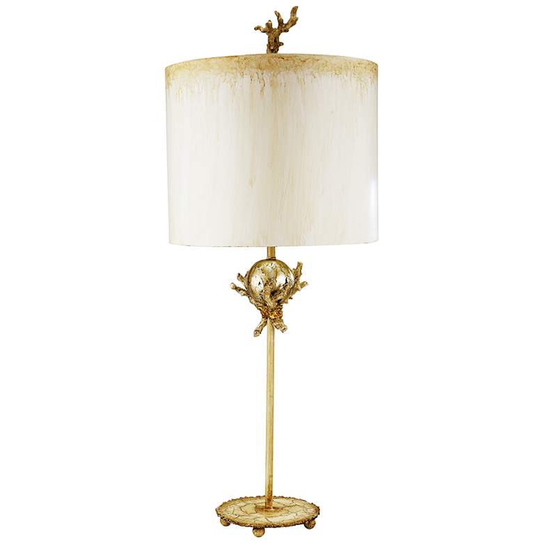 Image 1 Lucas McKearn Trellis 31 1/4" Putty Silver Leaf Table Lamp
