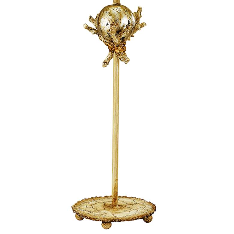 Image 3 Lucas McKearn Trellis 31 1/4" Putty Silver Leaf Table Lamp more views