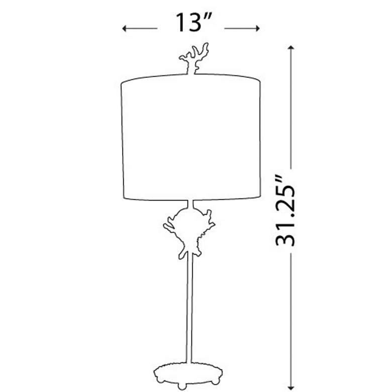 Image 4 Lucas McKearn Trellis 31 1/4" Putty Silver Leaf Table Lamp more views
