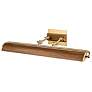Lucas McKearn Winchfield 27 1/2" Brass with Oak Accents Picture Light