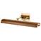 Lucas McKearn Winchfield 27 1/2" Brass with Oak Accents Picture Light