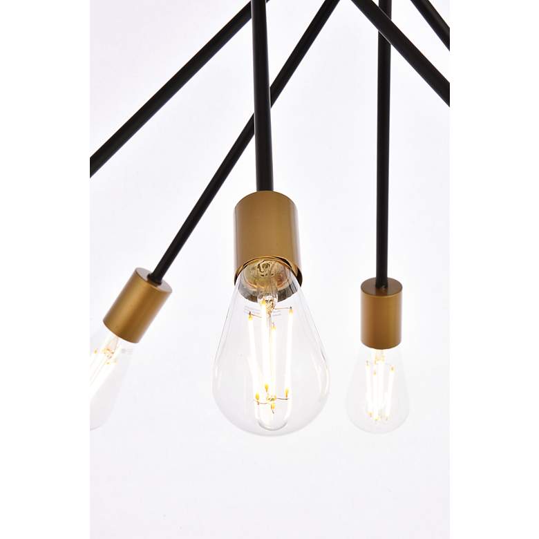 Image 5 Lucca 23" Pendant In Black And Brass more views