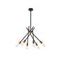 Lucca 23" Pendant In Black And Brass