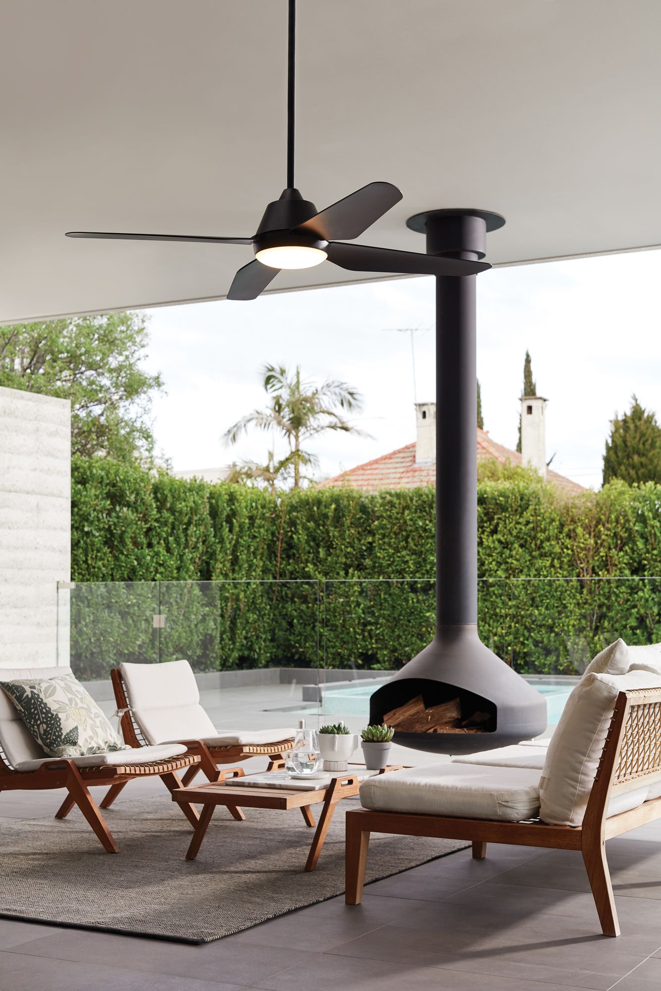 Thumbnail2 of Lucci Air Aria 52" Indoor/Outdoor Black Fan & Light more views