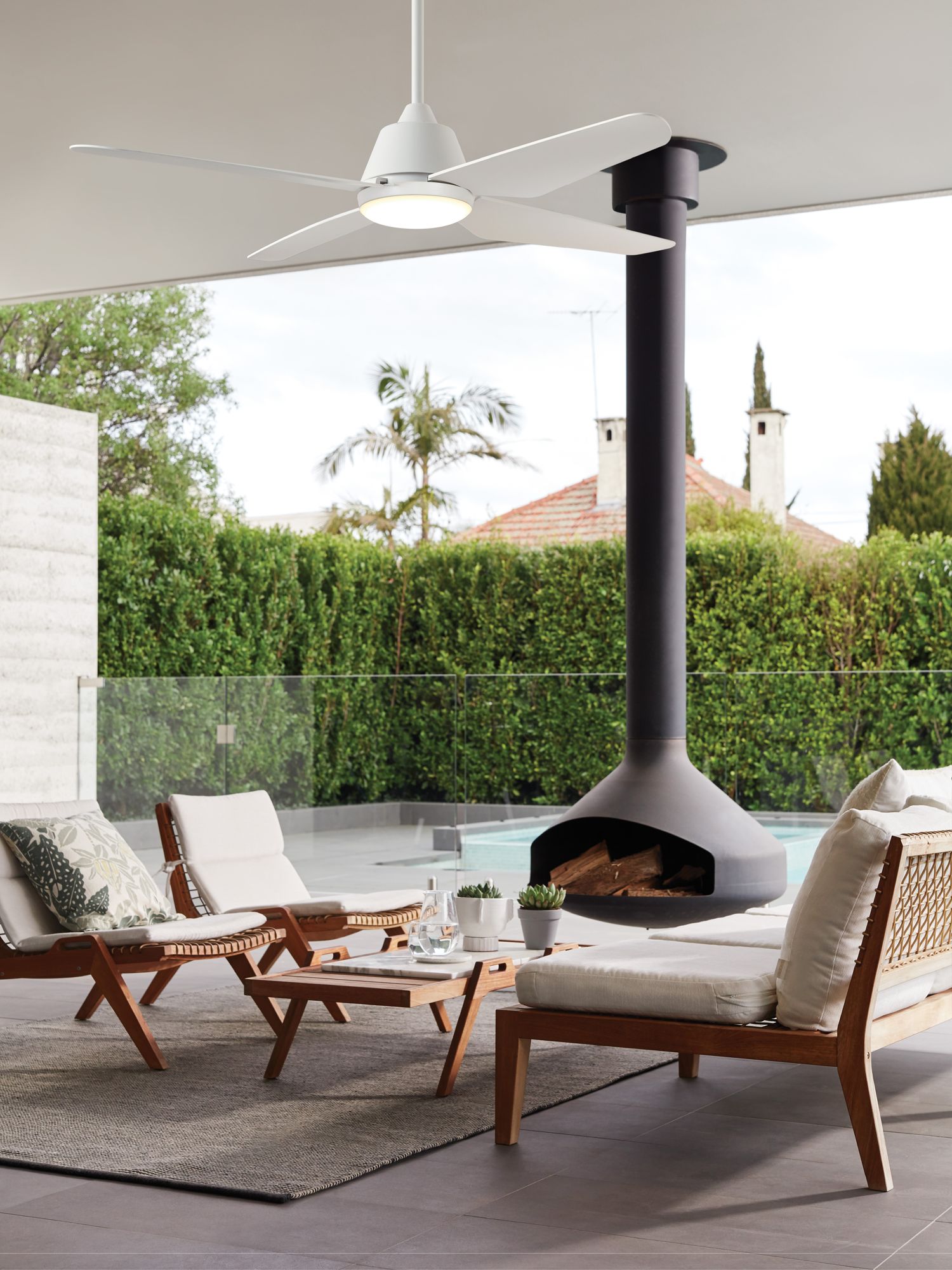 Image 5 Lucci Air Aria 52" Indoor/Outdoor White Fan & Light more views