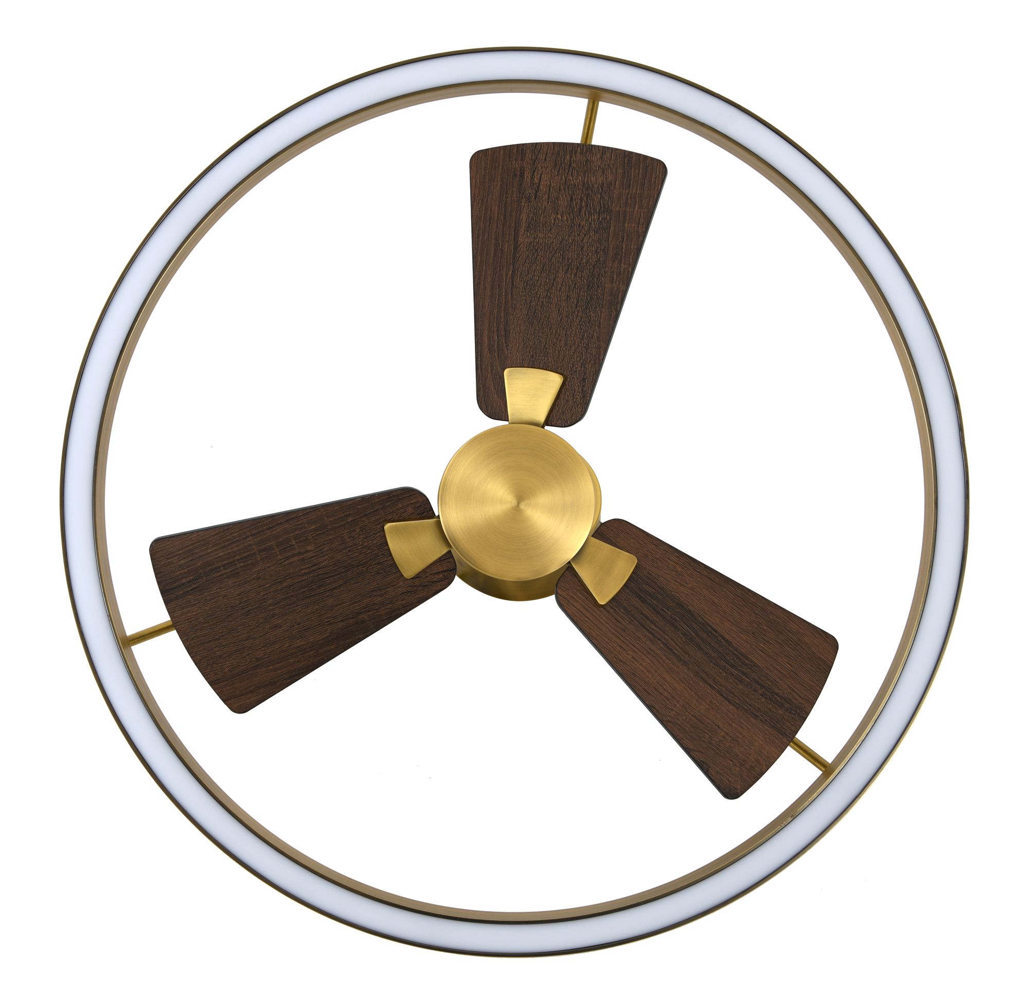 Thumbnail4 of Lucci Air Cessna 28" DC Antique Brass w/Walnut Blades Fan & Light more views
