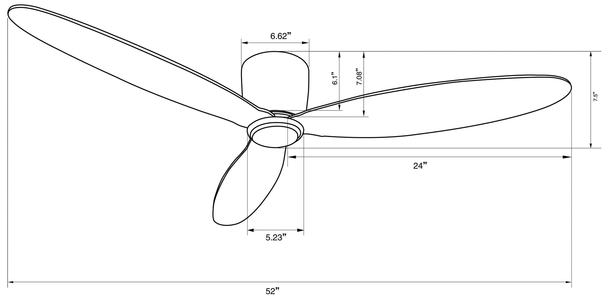 Lucci Air Radar 52" DC White Fan