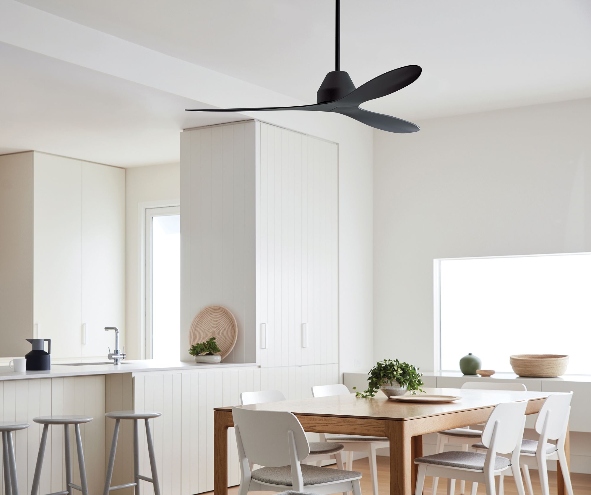 Image 2 Lucci Air Whitehaven 56" DC Smart Indoor/Outdoor Black Fan more views