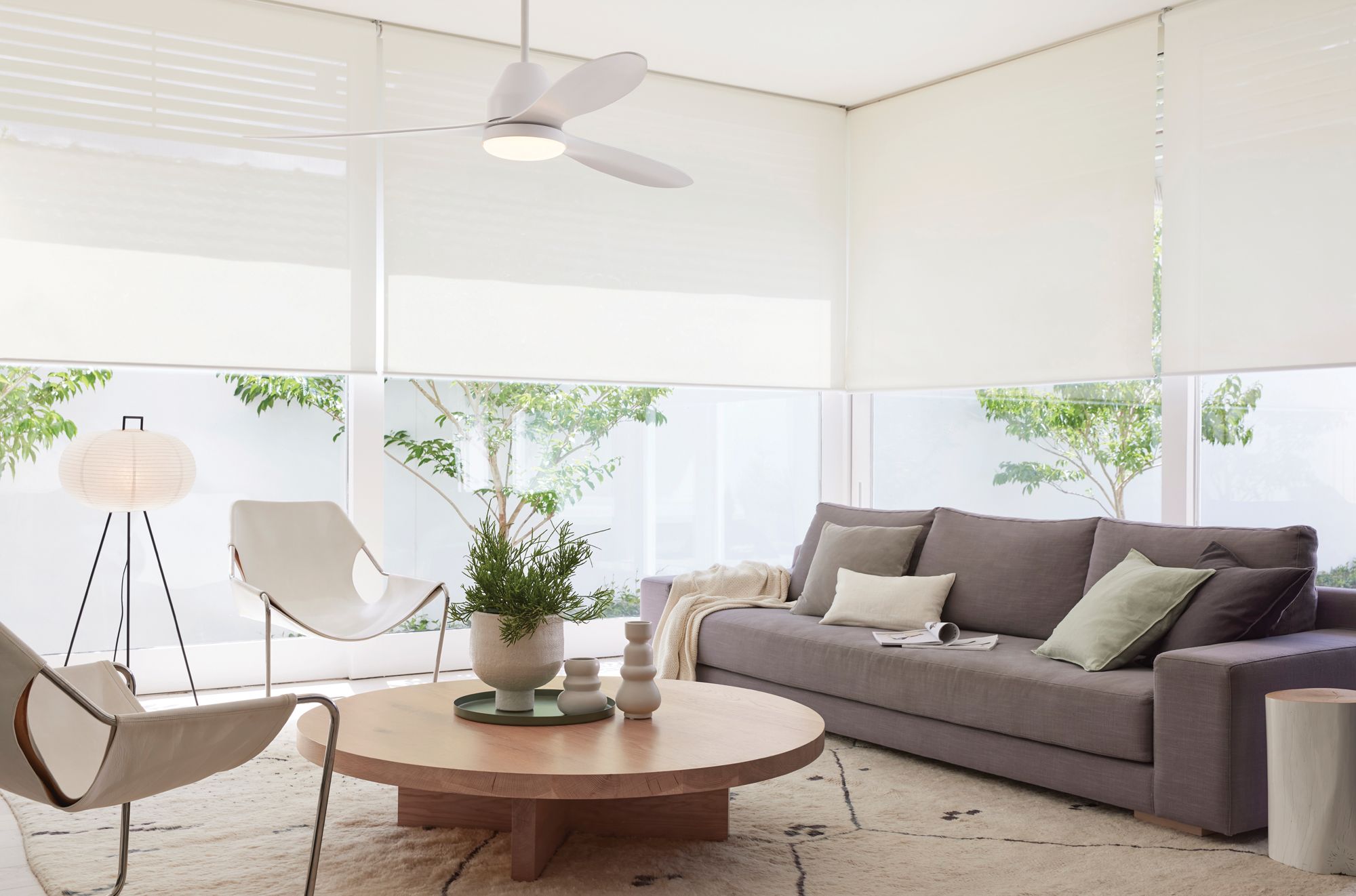 Image 3 Lucci Air Whitehaven 56" DC Smart Indoor/Outdoor White Fan & Light more views