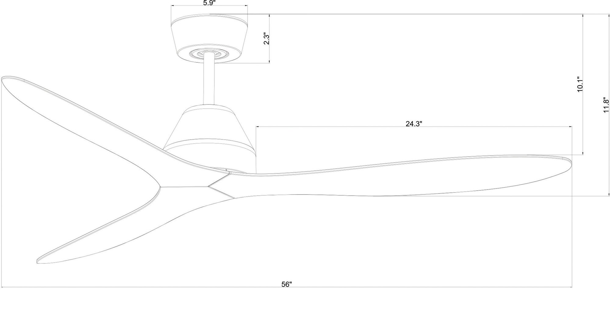 Image 6 Lucci Air Whitehaven 56" DC Smart Indoor/Outdoor White Fan more views