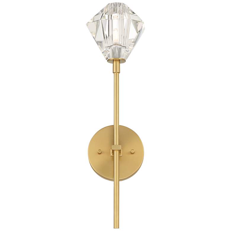 Image 4 Lucent 18 3/4 inch High Soft Gold and Crystal LED Wall Sconce more views