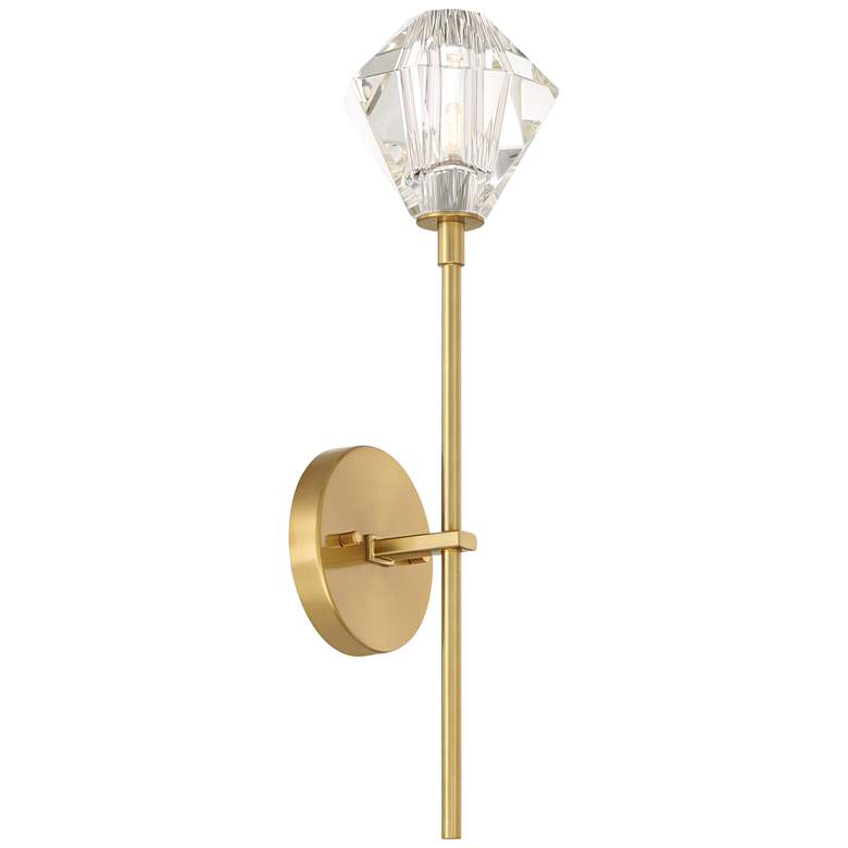 Image 6 Lucent 18 3/4" High Soft Gold and Crystal LED Wall Sconce more views
