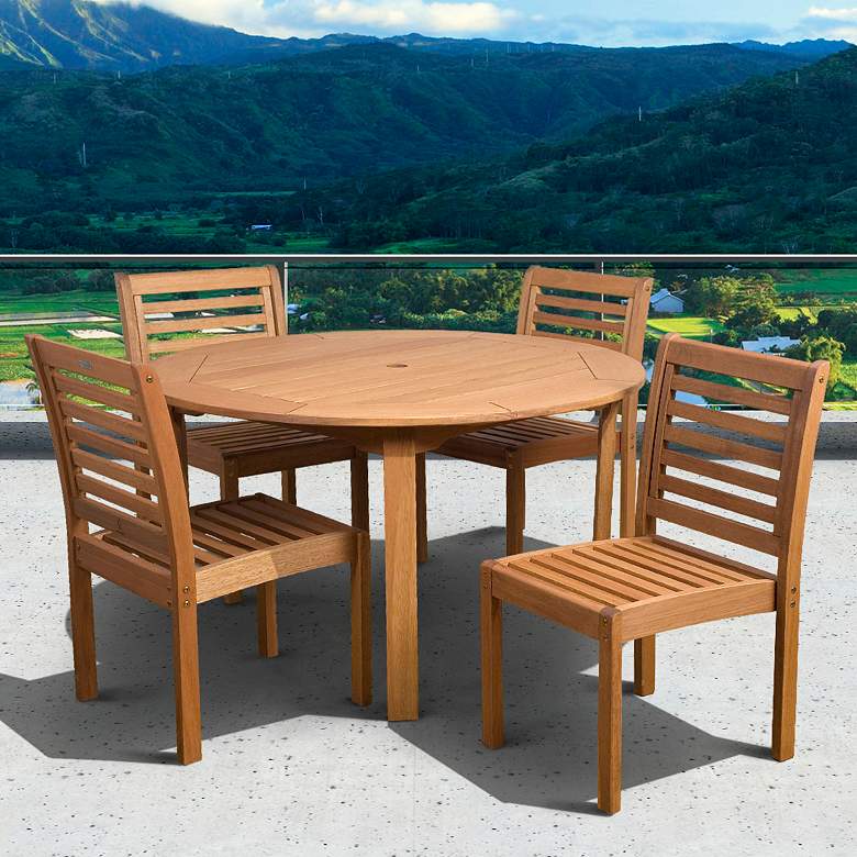 Image 1 Lucera 5-Piece Armless Round Dining Set