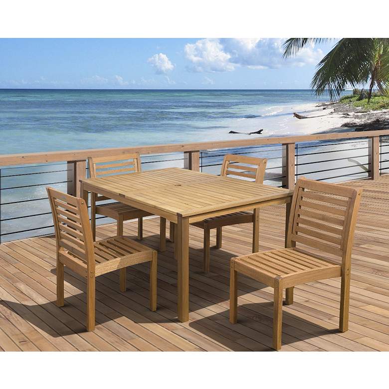 Image 2 Lucera 9-Piece Armless Square Dining Set more views