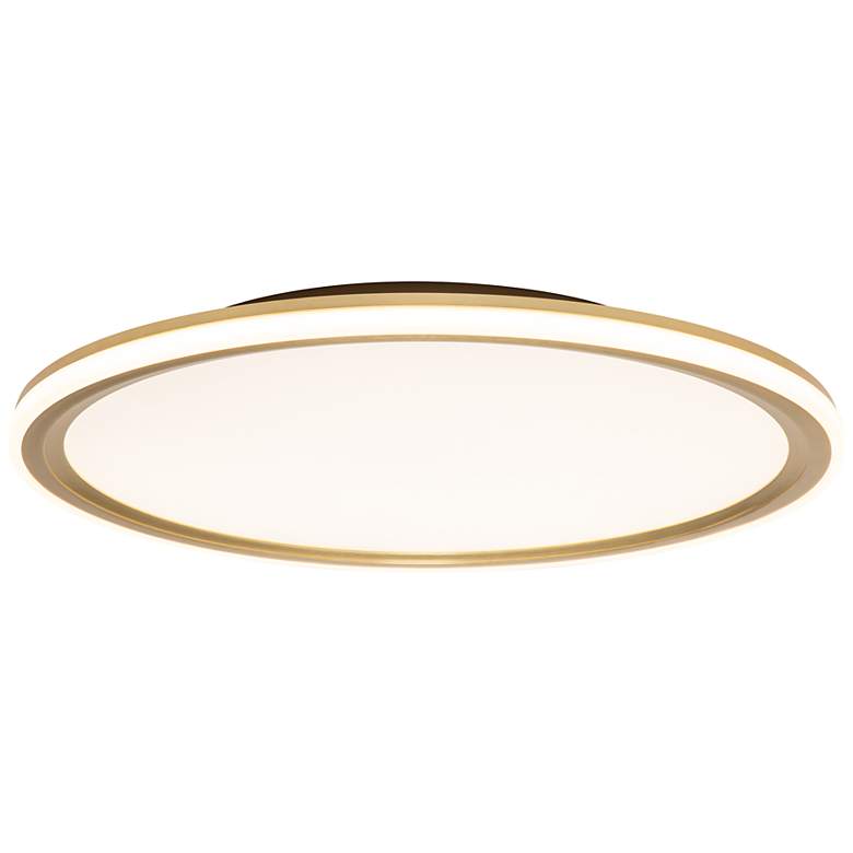 Image 2 Lucerio 17 3/4" Wide Matte Brushed Gold LED Ceiling Light