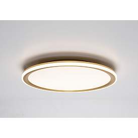 Image5 of Lucerio Matte Brushed Gold LED Flush Mount more views