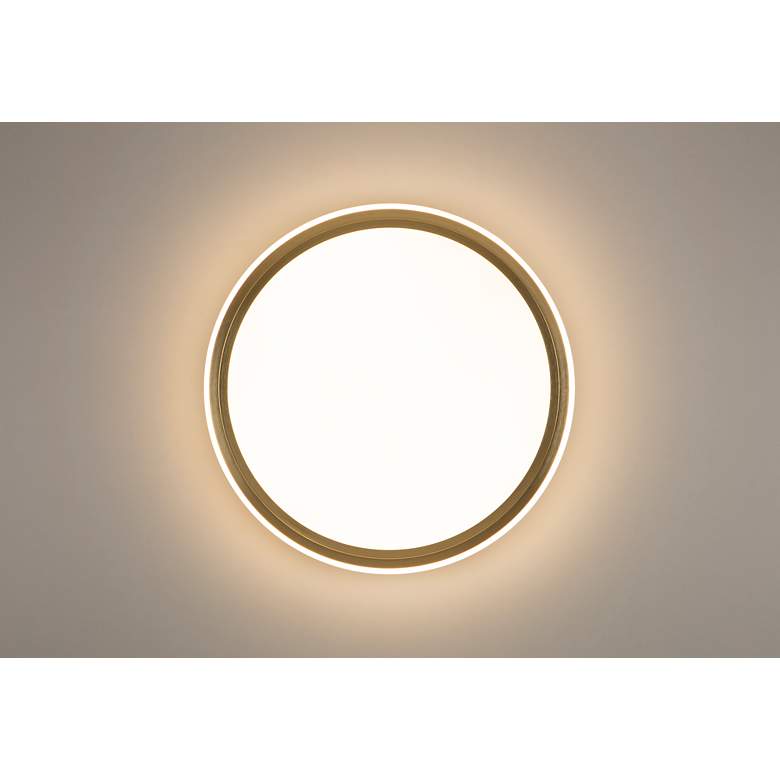 Image 7 Lucerio Matte Brushed Gold LED Flush Mount more views