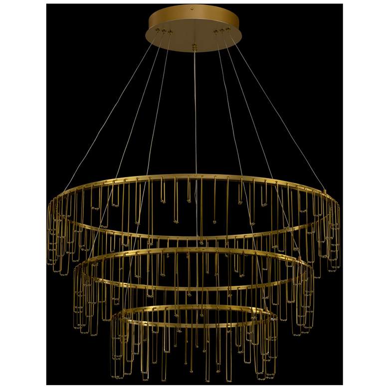 Image 1 Lucerna 3 Tier - LED Chandelier in Stainless Steel Gold