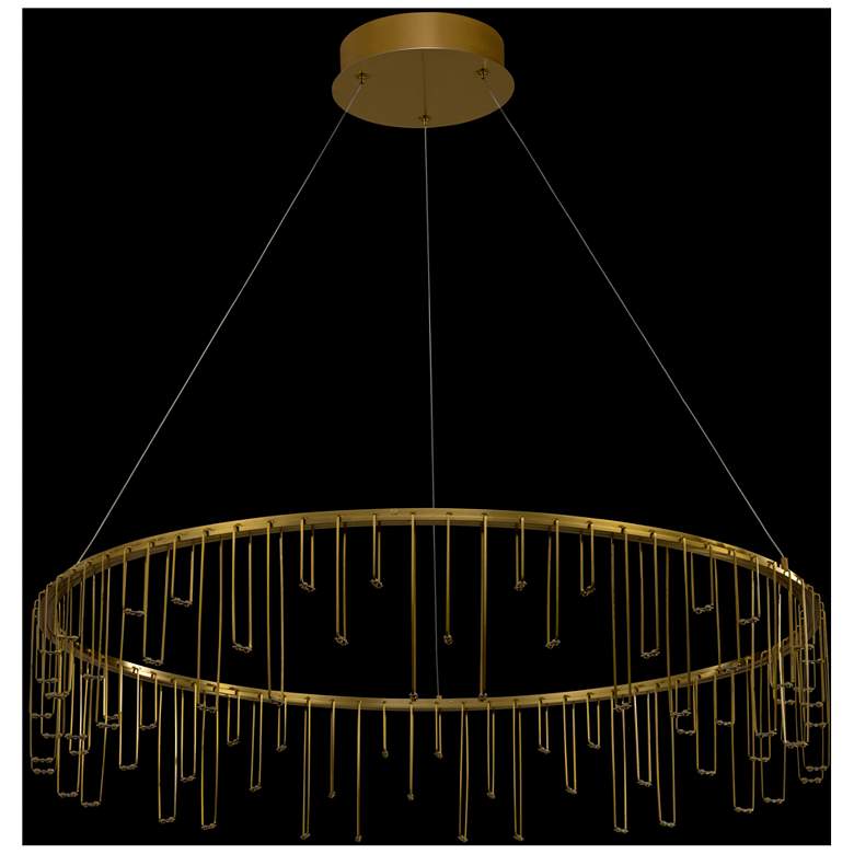 Image 1 Lucerna 32" LED Chandelier in Stainless Steel Gold