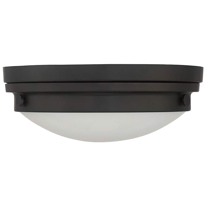 Image 3 Lucerne 15" Wide English Bronze Button Ceiling Light more views