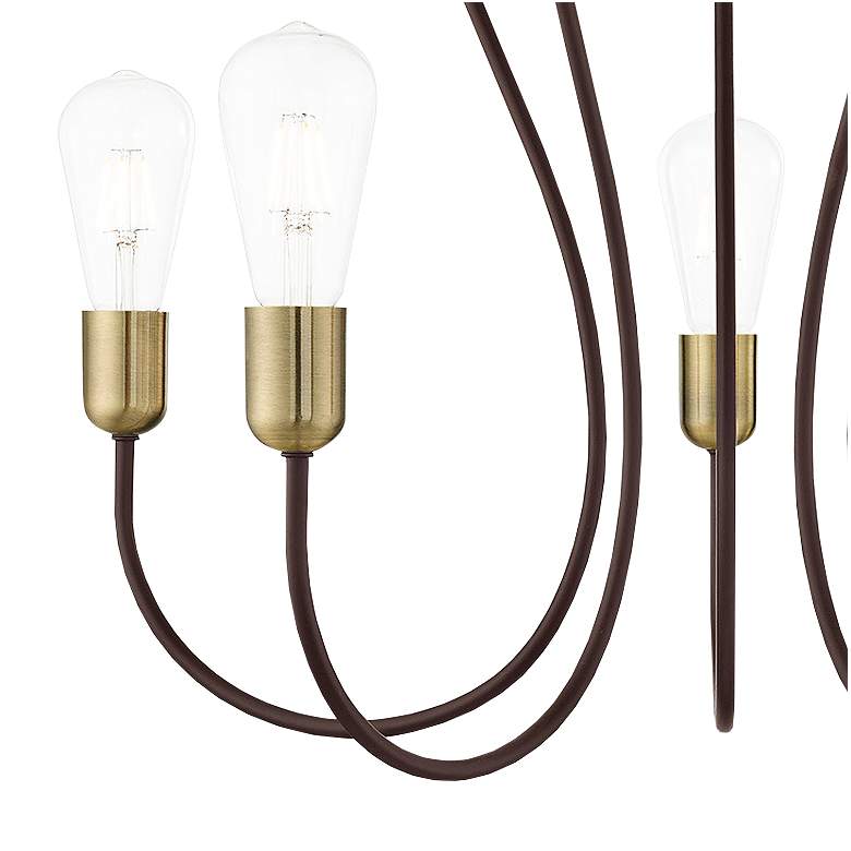 Image 4 Lucerne 24" Wide Bronze 5-Light Chandelier more views