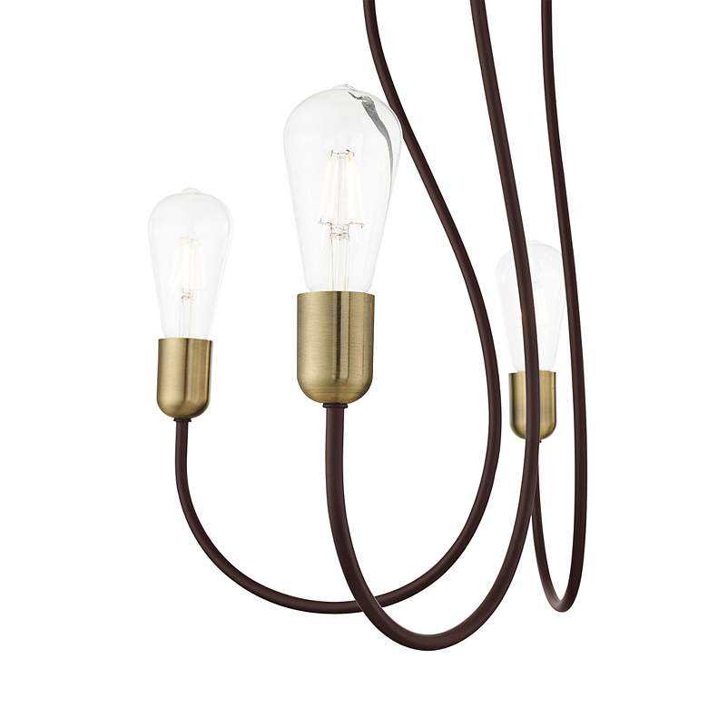 Image 5 Lucerne 24" Wide Bronze 5-Light Chandelier more views