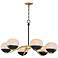 Lucerne 33" Wide Black and Aged Brass 6-Light Chandelier