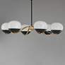 4_Lucerne 33" Wide Black and Aged Brass 6-Light Chandelier more views