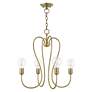 4_Lucerne 4 Light Antique Brass Chandelier more views