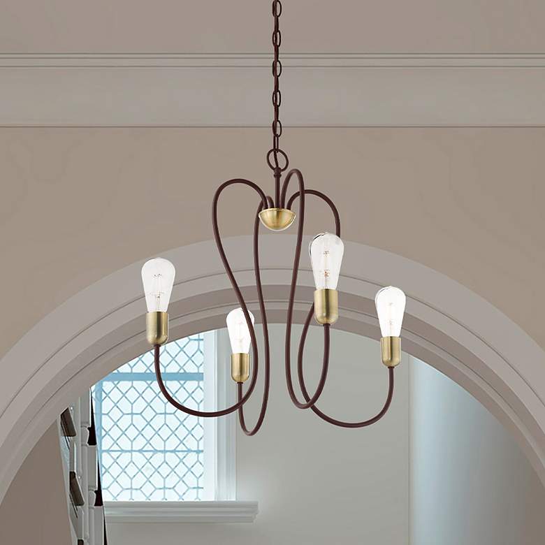 Image 1 Lucerne 4 Light Bronze Chandelier