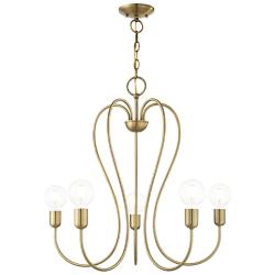 Lucerne 5 Light Antique Brass Chandelier