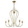 5_Lucerne 5 Light Antique Brass Chandelier more views