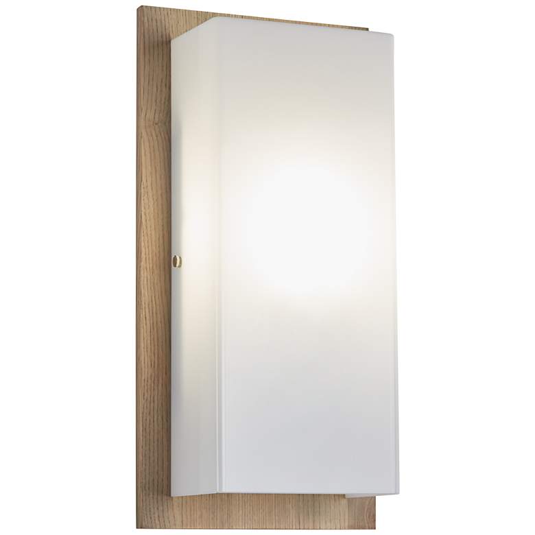 Image 1 Lucero 16 inch High Ash Wood Finish Modern Panel Wall Sconce