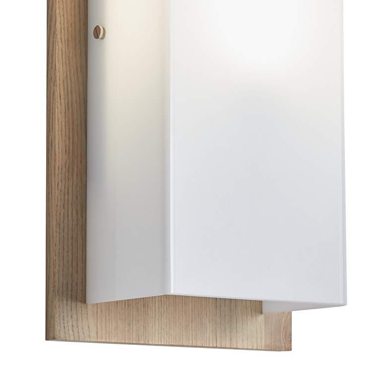 Image 2 Lucero 16 inch High Ash Wood Finish Modern Panel Wall Sconce more views