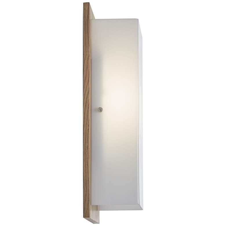 Image 7 Lucero 16" High Ash Wood Finish Modern Panel Wall Sconce more views