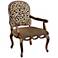 Lucero Leopard Print Jacobean Brown Accent Chair