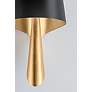 3_Lucia 16 1/2"H Soft Black and Vintage Gold Leaf Wall Sconce more views