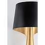 4_Lucia 16 1/2"H Soft Black and Vintage Gold Leaf Wall Sconce more views