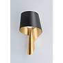6_Lucia 16 1/2"H Soft Black and Vintage Gold Leaf Wall Sconce more views