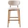 Lucia 20" Wide Harvest Natural Bar Stool Domasco Frame