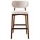 Lucia 20" Wide Harvest Natural Bar Stool Nogal Frame