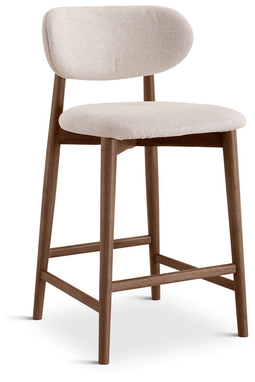 Image 2 Lucia 20" Wide Harvest Natural Counter Stool Nogal Frame more views