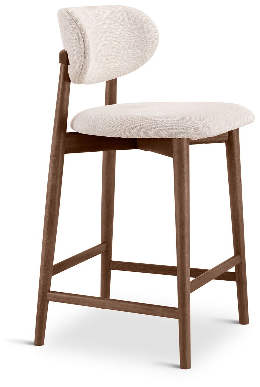 Image 3 Lucia 20" Wide Harvest Natural Counter Stool Nogal Frame more views