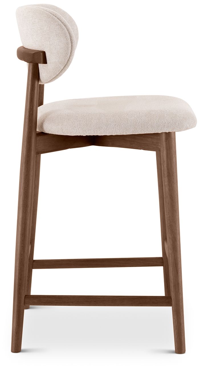 Image 4 Lucia 20" Wide Harvest Natural Counter Stool Nogal Frame more views