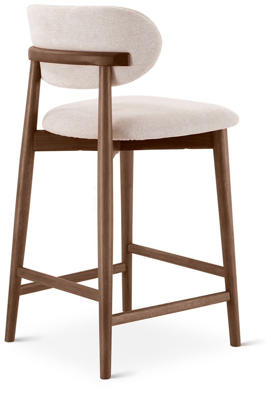 Image 5 Lucia 20" Wide Harvest Natural Counter Stool Nogal Frame more views